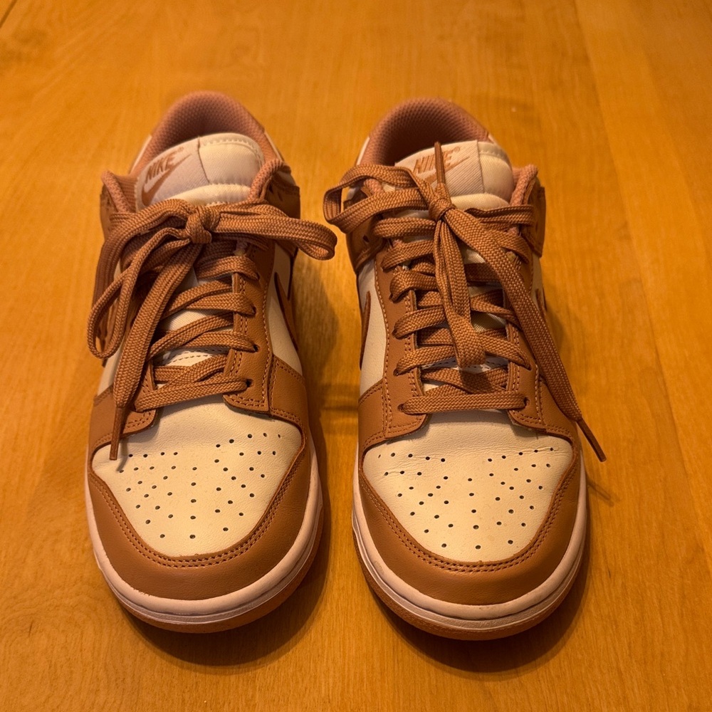 Nike Tan and White Women's Sneakers - Picture 2 of 4